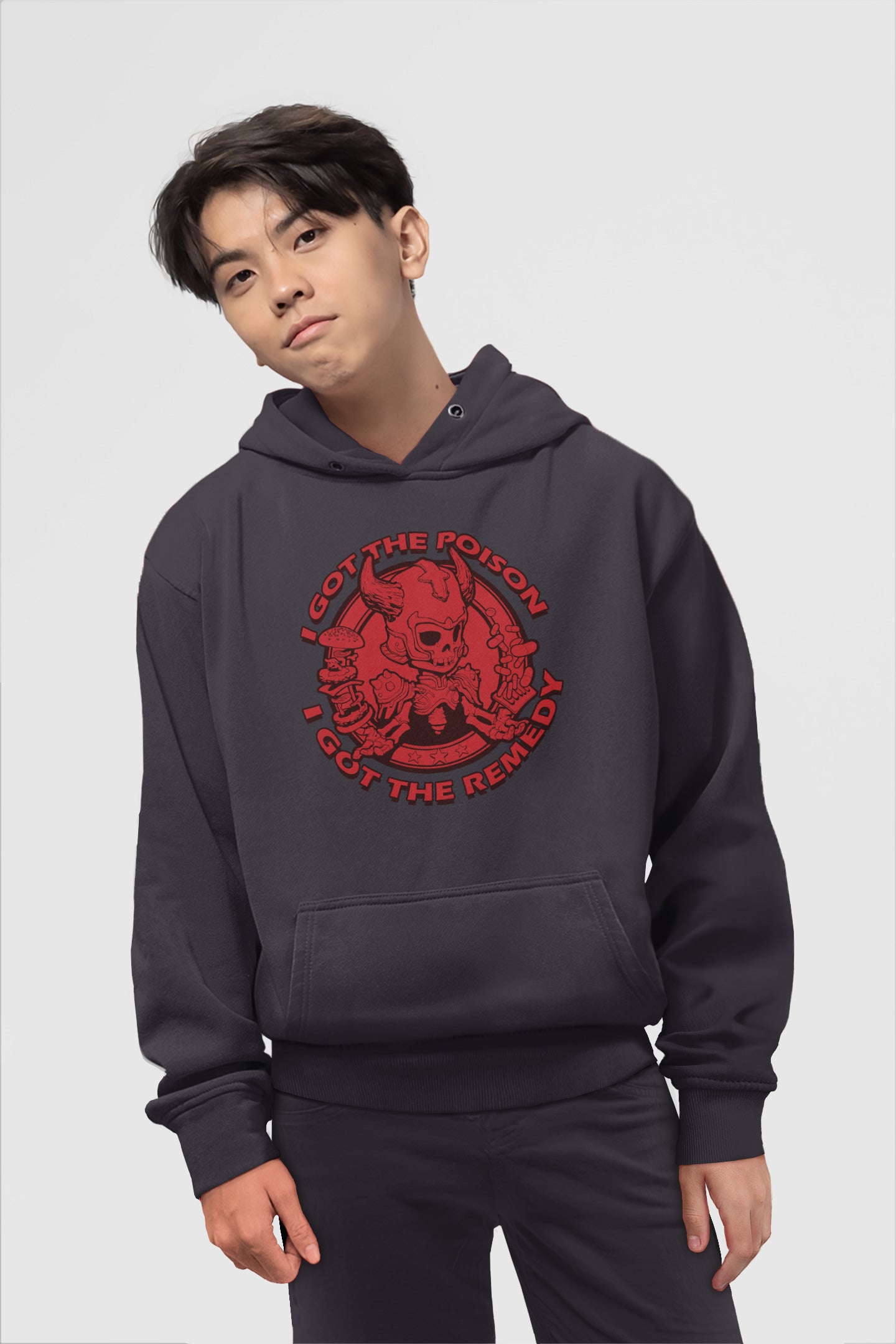 Youth Hoodie I Got The Poison red Logo (Model H13)