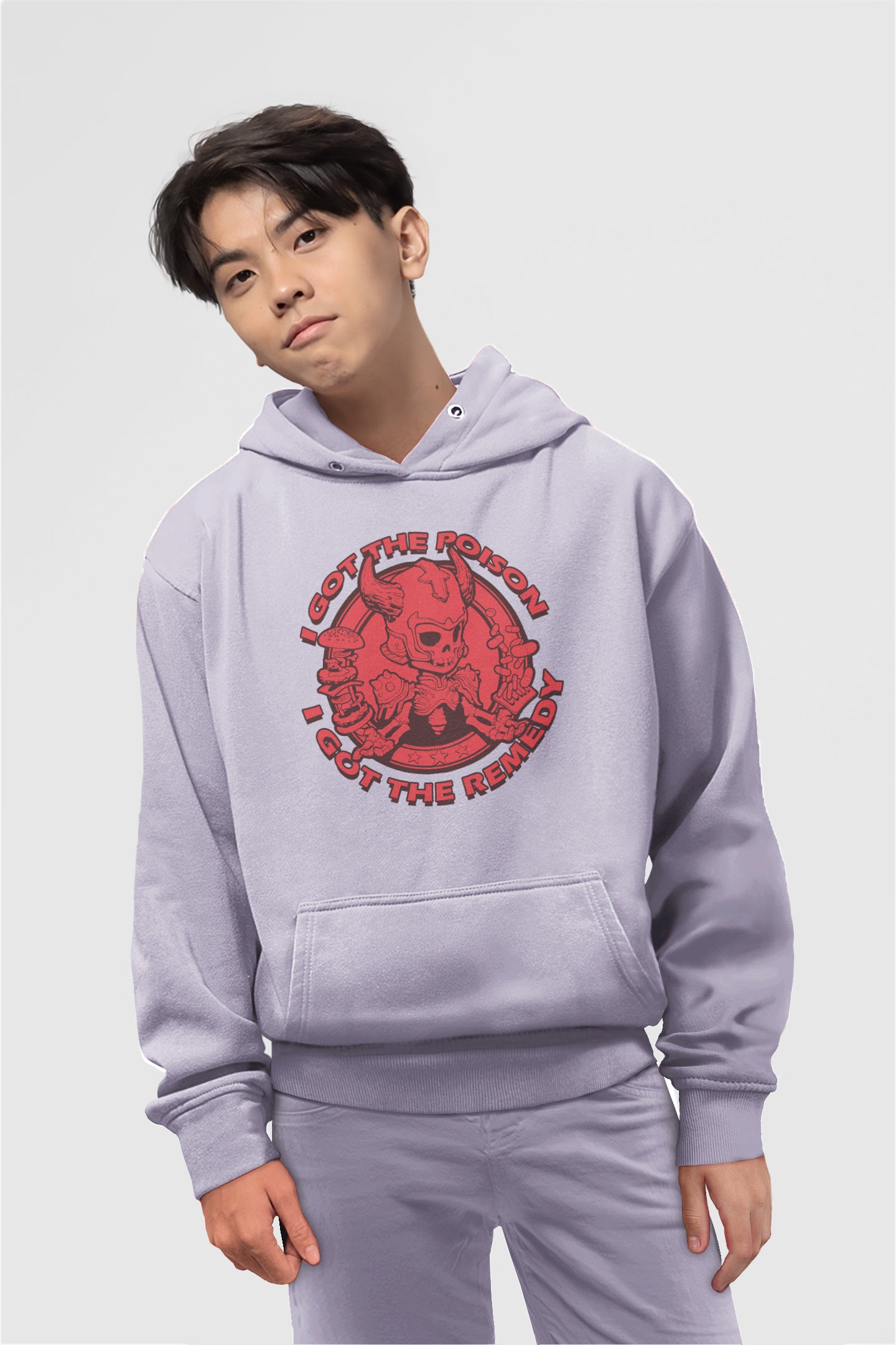 Youth Hoodie I Got The Poison red Logo (Model H13)