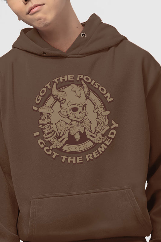 Youth Hoodie I got the Poison Beige Logo (Model H13)