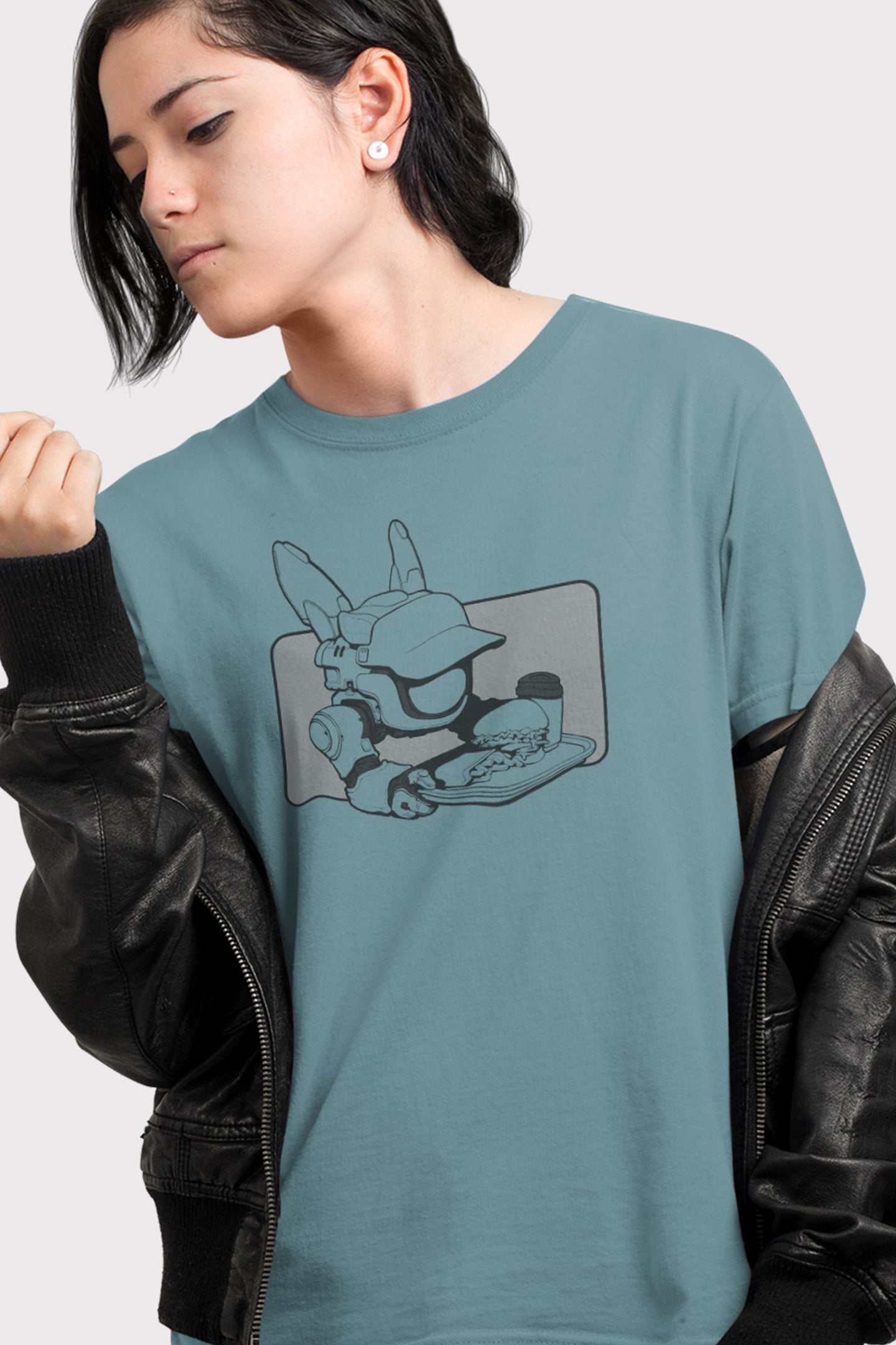 Men's T-shirt [ByteBot T-Color Rectangle BG]