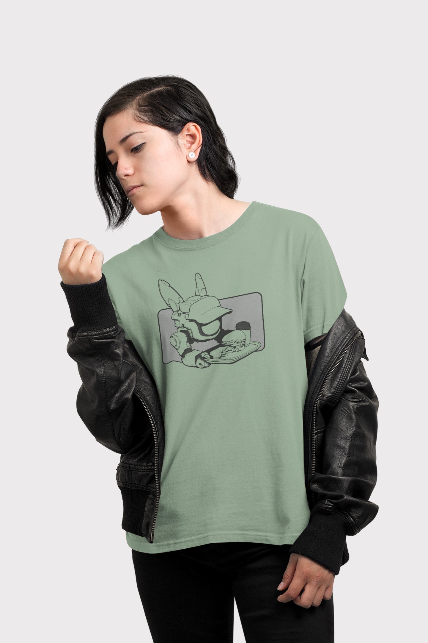 Men's T-shirt [ByteBot T-Color Rectangle BG]