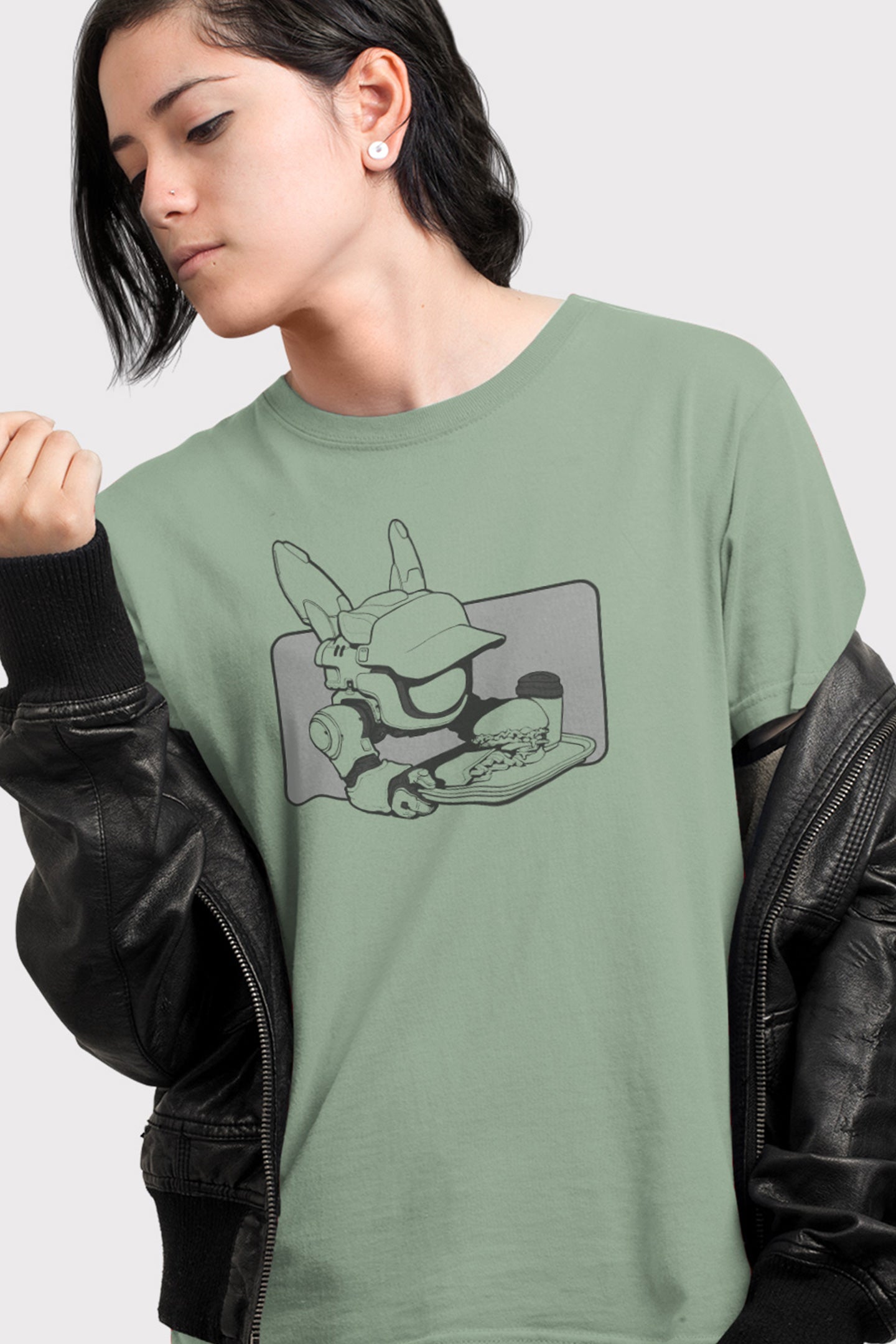 Men's T-shirt [ByteBot T-Color Rectangle BG]