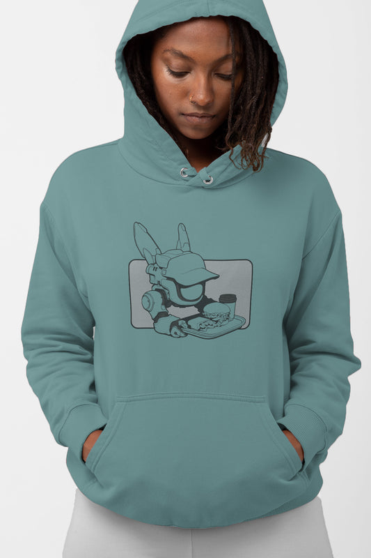 Adult Hoodie [ByteBot LineArt Rectangle BG]