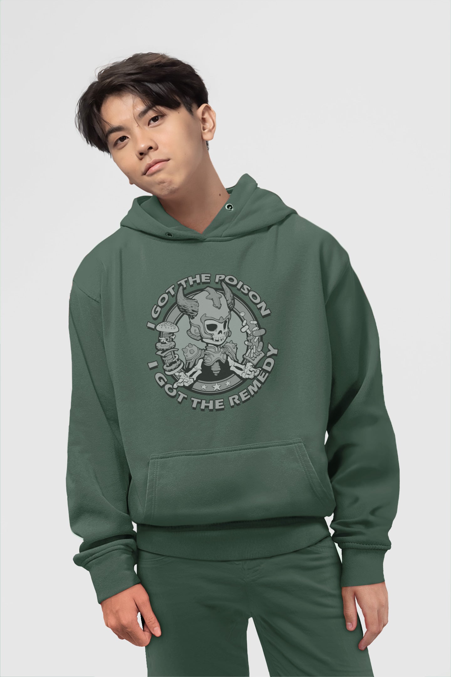Youth Hoodie I Got The Poison B&G (Model H13)