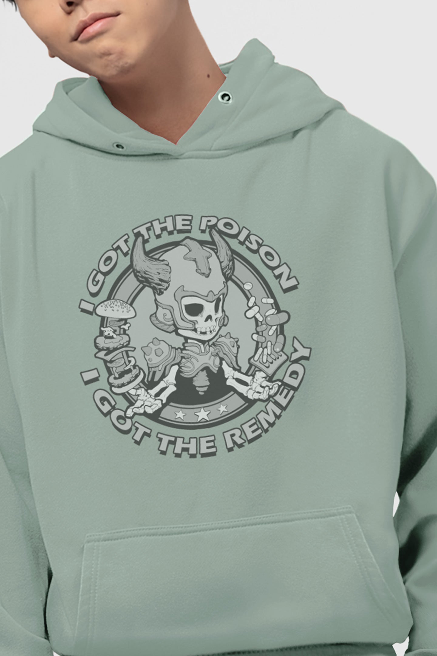Youth Hoodie I Got The Poison B&G (Model H13)