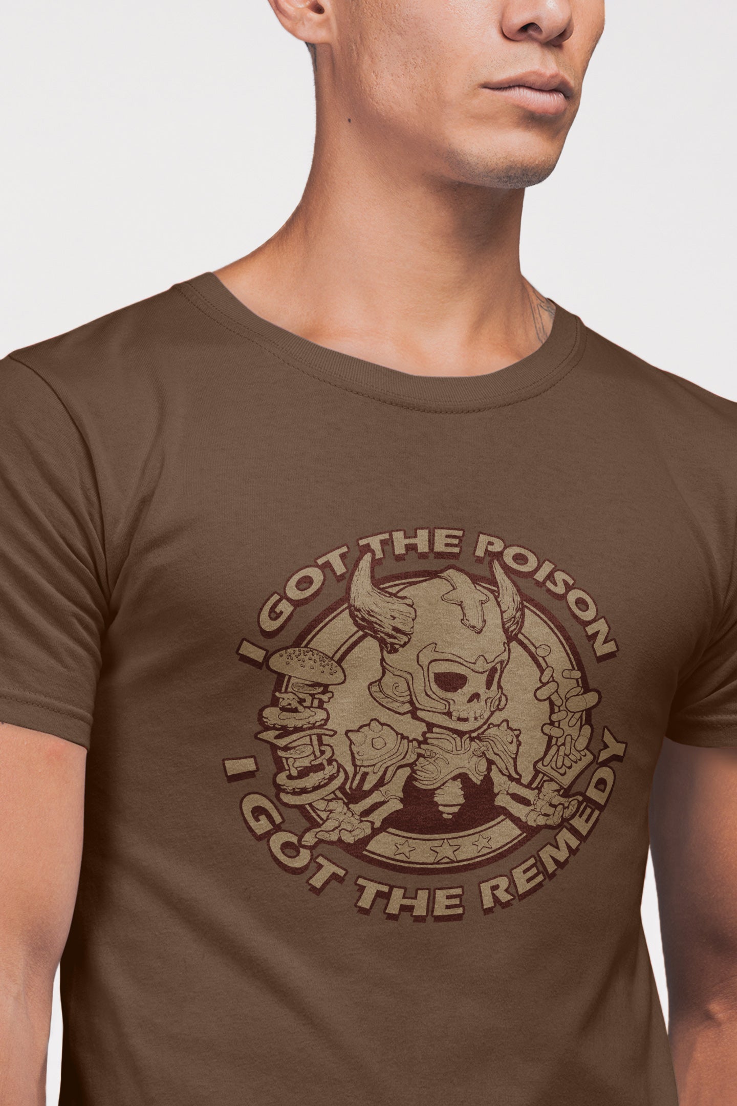 Men's T-shirt [I Got The poison Beige Logo]