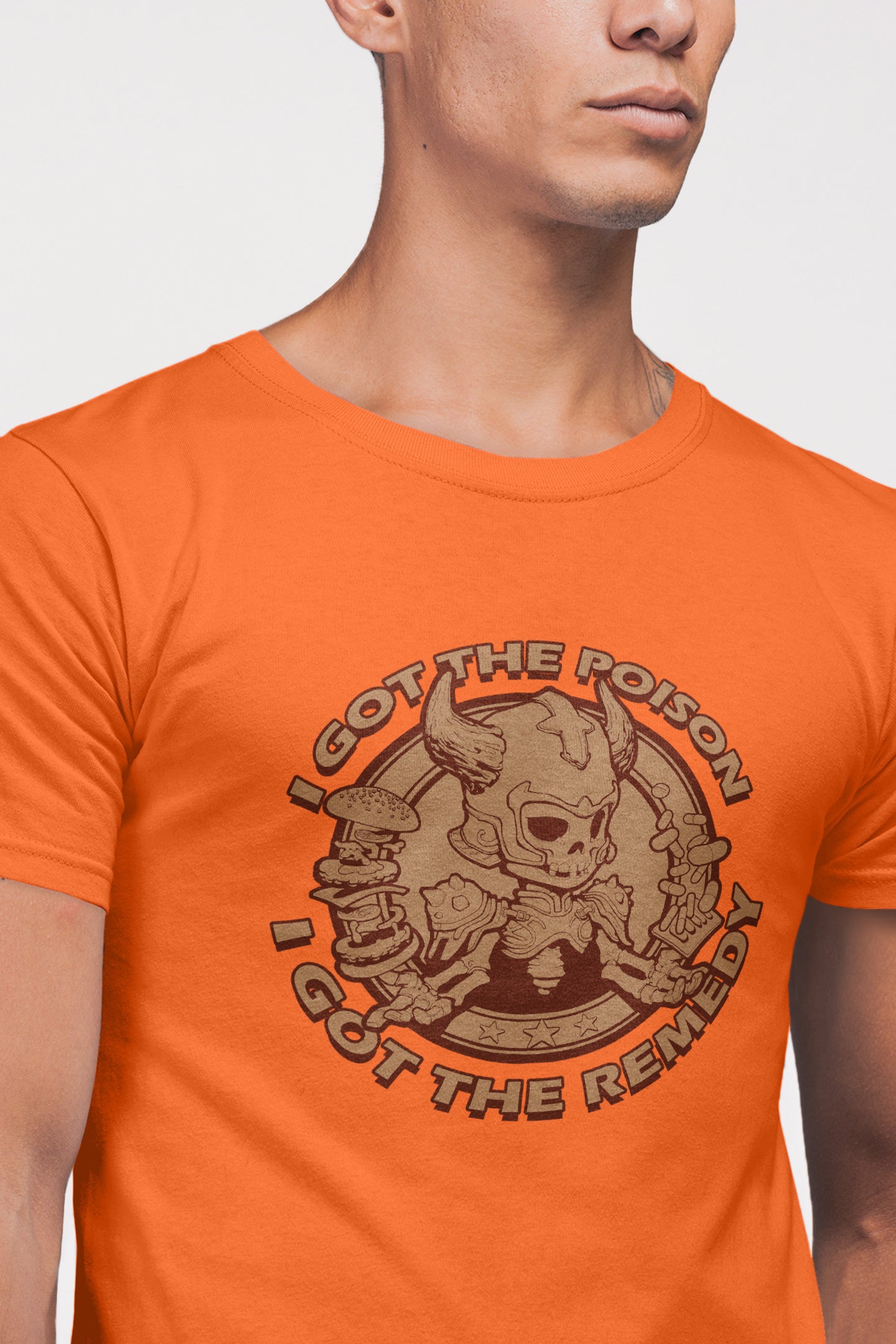 Men's T-shirt [I Got The poison Beige Logo]