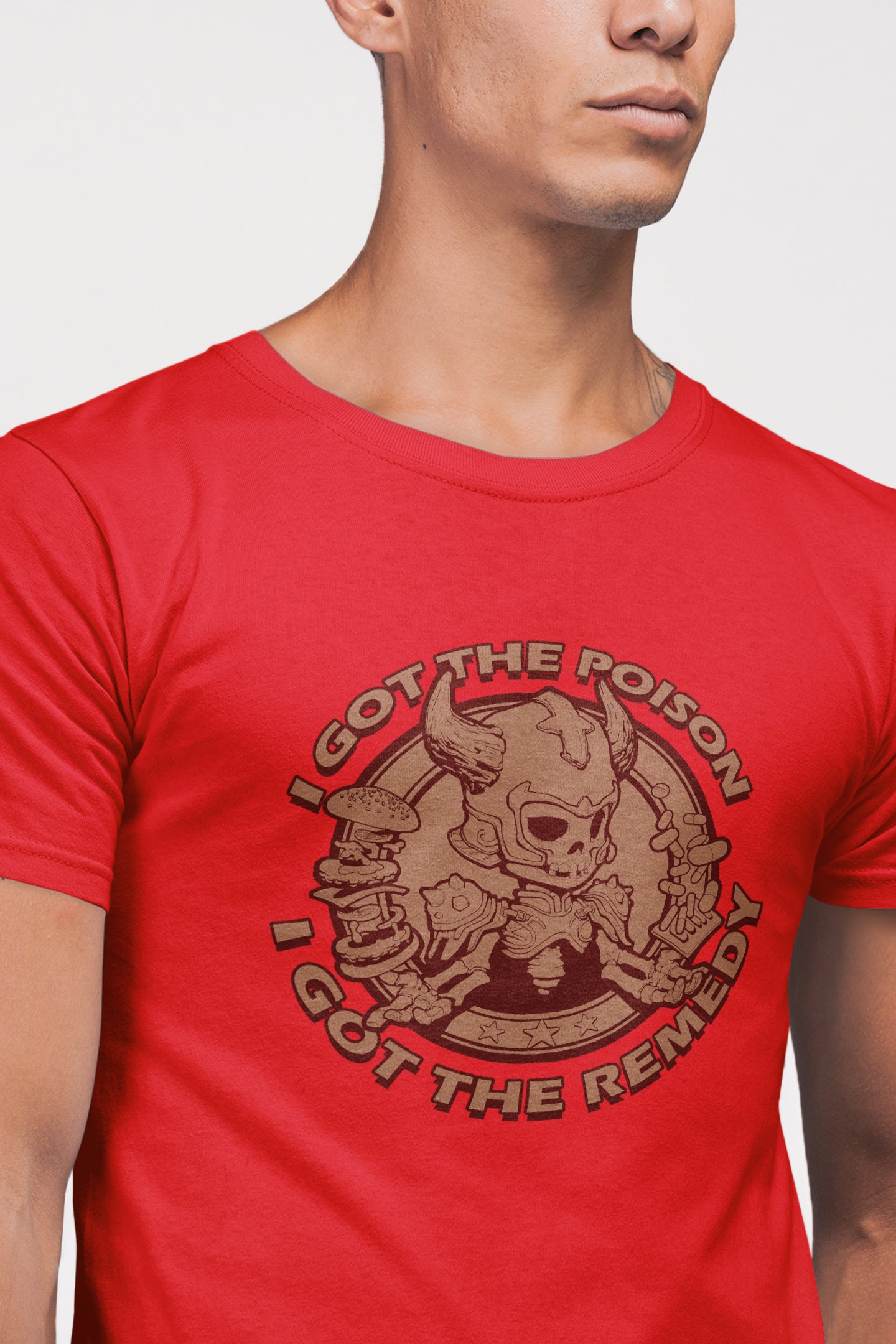 Men's T-shirt [I Got The poison Beige Logo]