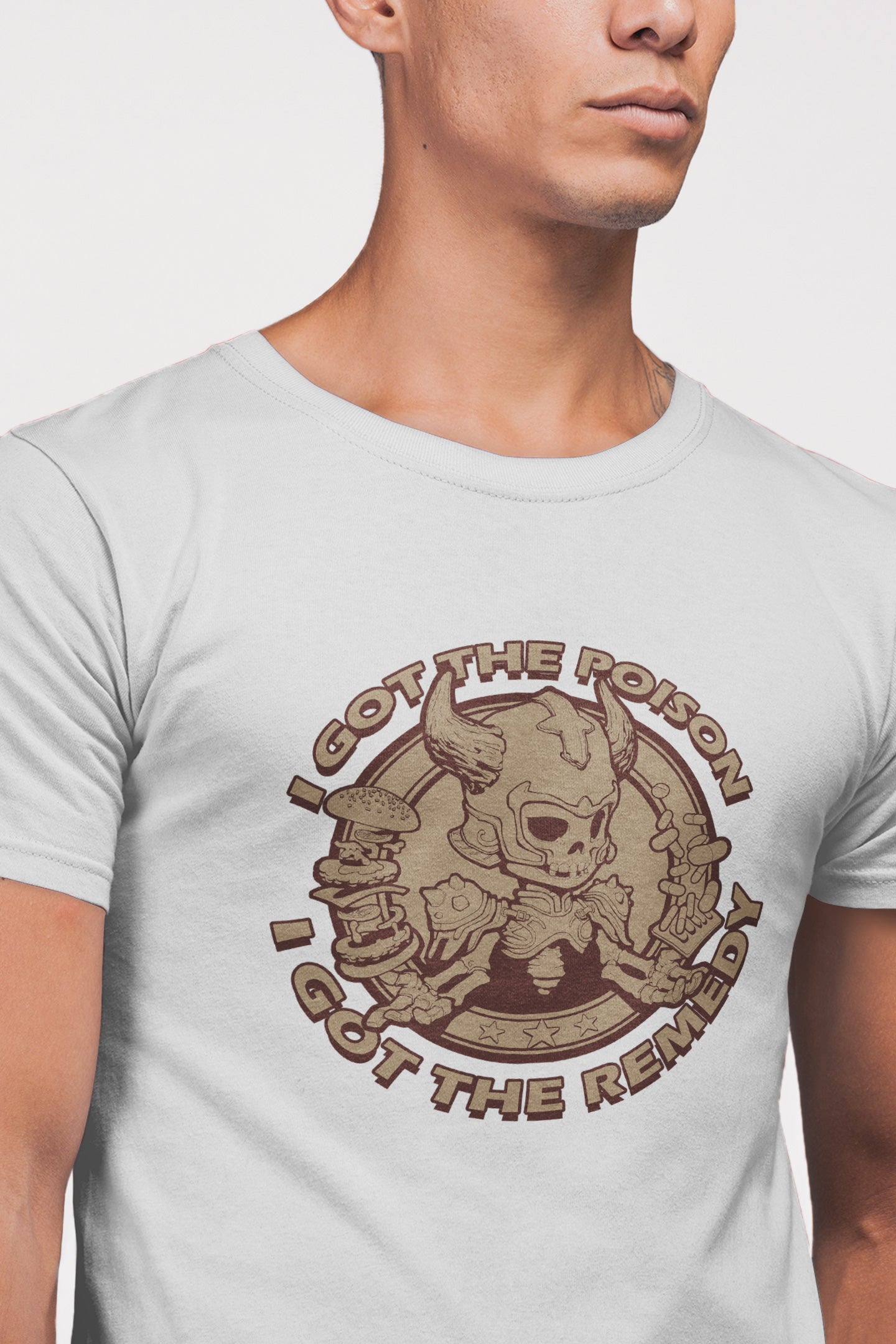 Men's T-shirt [I Got The poison Beige Logo]