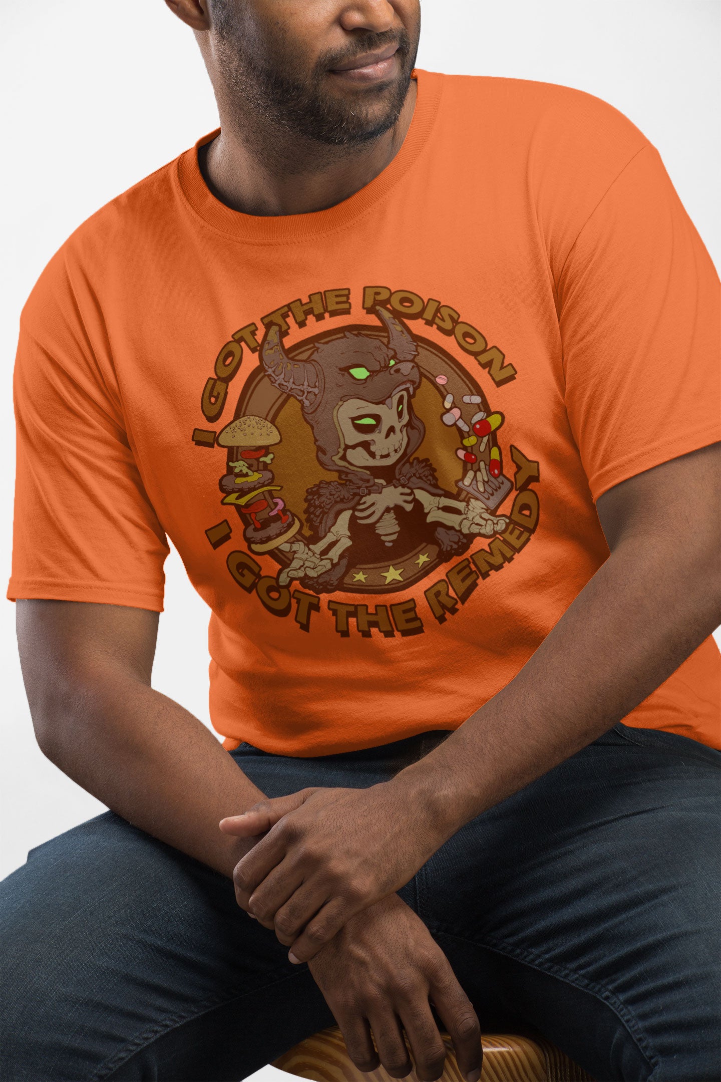 Men's T-shirt [I Got The Poison SkullWolfHead]